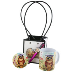 Set cadou de Absolvire "Gratulalok" 4 piese - Cana, pix touchscreen, magnet frigider cu punga cadou, ticlam