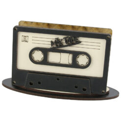 Suport servetele din lemn Caseta 12x6 CM, Mix Tape