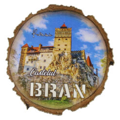 Magnet frigider din lemn "Castelul Bran" 7 CM, Romania