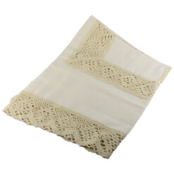 Fata de masa 150x220 CM, cu dantela, Ecru