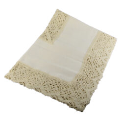 Fata de masa 180x270 CM, cu dantela, Ecru