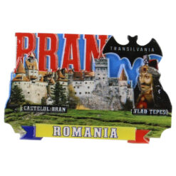Magnet de frigider din rasina 8x5 CM, Romania & Bran