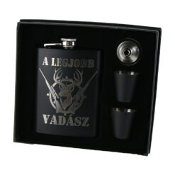 Set cadou "A legjobb Vadasz" Plosca cu palnie si 2 pahare