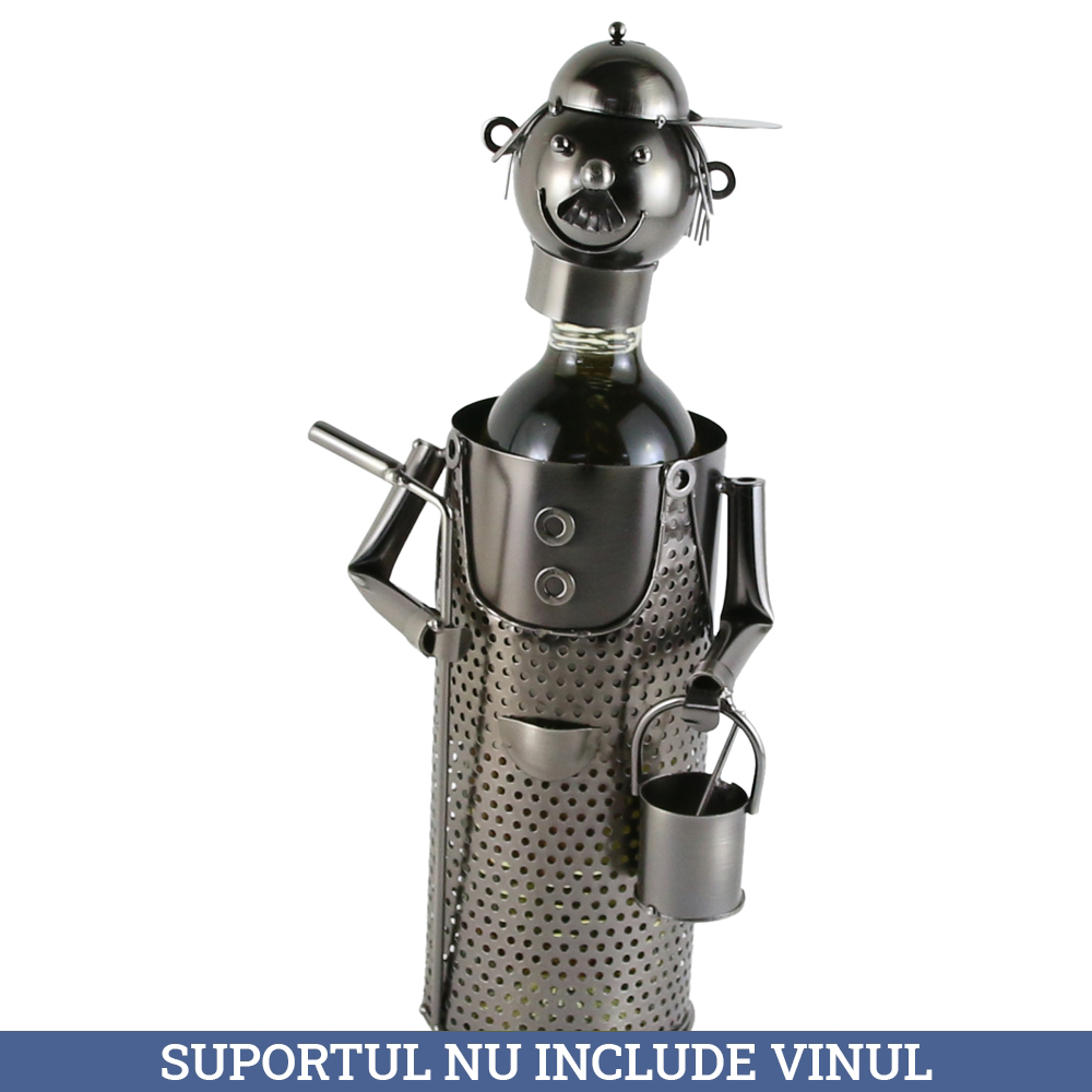Suport sticla de vin, din metal Pictor 18x32 CM