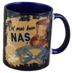 Cana ceramica "Cel mai bun Nas", 330 ml, Albastru