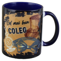 Cana ceramica "Cel mai bun Coleg", 330 ml, Albastru