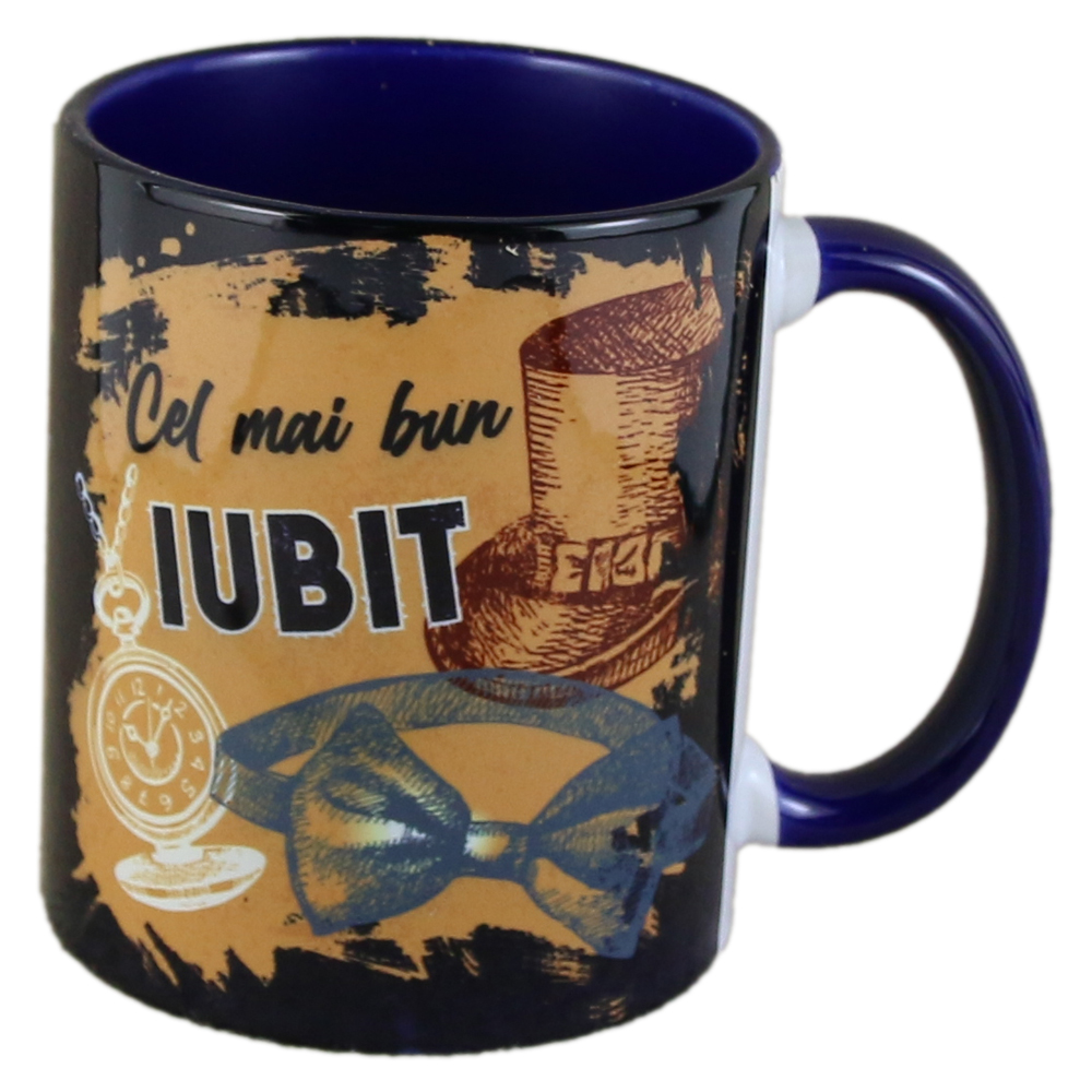Cana ceramica "Cel mai bun Iubit", 330 ml, Albastru