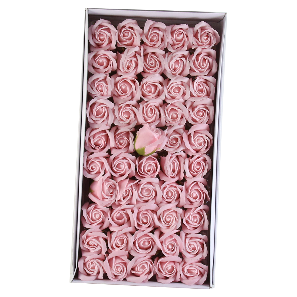 Trandafiri de sapun, 5 CM, 50 de bucata/cutie - Roz pal