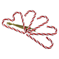 Set 6 ornamente de brad, bat bomboane, din plastic, 10 CM