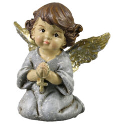 Figurina ingeras cu aripi aurii 6x7 CM, din rasina