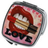 Oglinda de buzunar "Love", ruj 7 CM