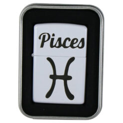 Bricheta metalica "Pisces", 3.5x5 CM, Alb, Pesti