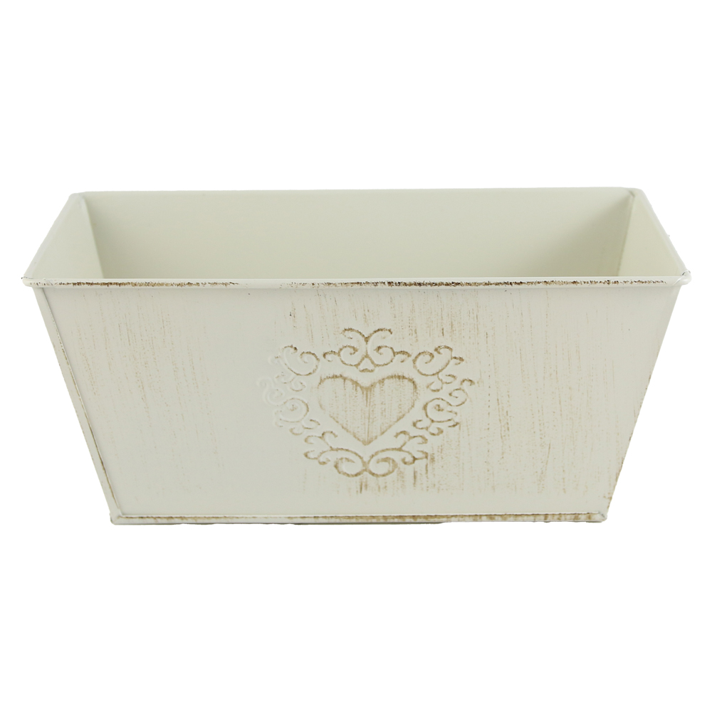 Ghiveci din metal Antic Crem 20x11 CM, tip tava