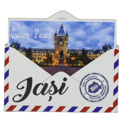 Magnet frigider din lemn "Romania" 9x8 CM, Iasi, plic