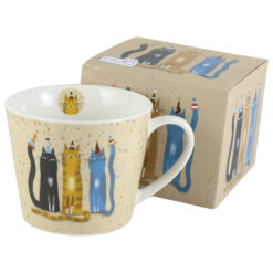 Cana portelan "Cats World, Party", 600 ml, in cutie decorativa, Pisici