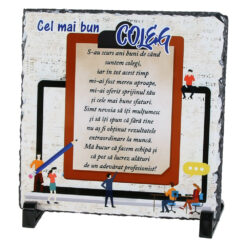 Placa ardezie "Cel mai bun Coleg..." 19x19 CM