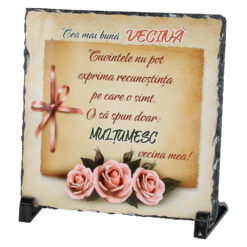 Placa ardezie "Cea mai buna Vecina..." 19x19 CM