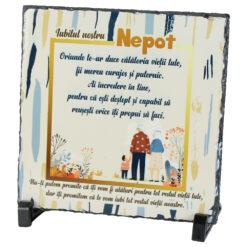 Placa ardezie "Iubitul nostru Nepot..." 19x19 CM