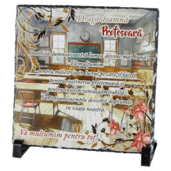 Placa ardezie "Draga doamna Profesoara..." 19x19 CM
