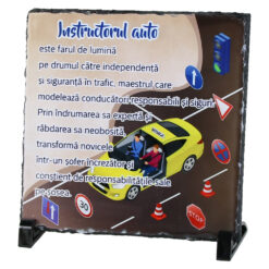 Placa ardezie "Instructorul Auto..." 19x19 CM