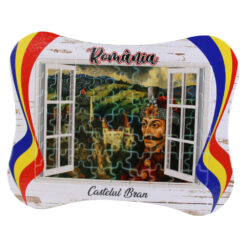 Puzzle in rama "Romania/Castelul Bran", 24x19 CM