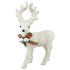 Figurina Cerb din plastic, 21 CM, alb
