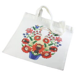 Sacosa textil cu motive florale 40x40 CM, colorat