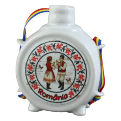 Plosca decorativa "Romania" 9 CM, Dansatori populari