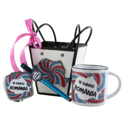 Set cadou "Te iubesc Romania", 4 piese, Harta Romaniei