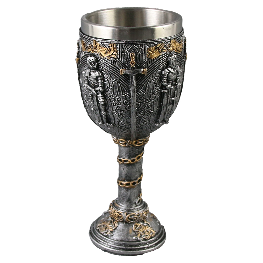 Pocal din metal si rasina Cavaler 8x18 CM - imagine 2