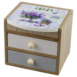 Cutie bijuterii din lemn 9.5x8.5x8.5 cm, Lavender