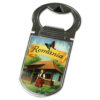 Desfacator sticle cu magnet "Romania", Casa traditionala, 4x9 CM