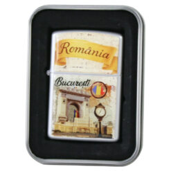 Bricheta metalica "Romania", Bucuresti, 4x5.5 CM