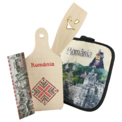 Set ustensile bucatarie cu magnet frigider "Romania", 4 piese