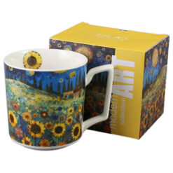 Cana din portelan 450 ml, "Sunflower Field" in cutie decorativa, Modern Art