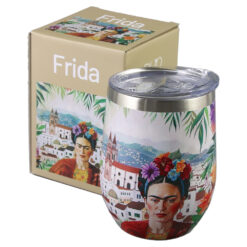 Cana termos 330 ml, "Mexican Art Red", in cutie decorativa, Frida Kahlo