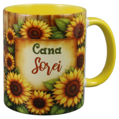 Cana ceramica "Cana Sorei", 330 ml, Floarea Soarelui