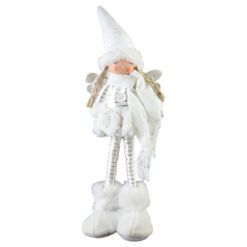 Figurina Inger din textil alb, 36 CM