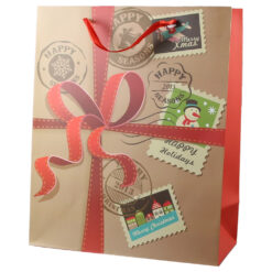 Punga cadou Craciun 26x32 CM, "Happy Seasons"