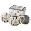 Cana portelan cu infuzor metalic si capac, Christmas Nutcracker, 430 ml, in cutie decorativa