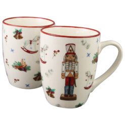 Cana de Craciun din portelan 320 ml, Nutcracker