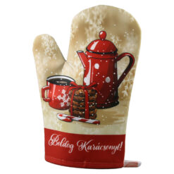 Manusa de bucatarie "Boldog Karacsonyt!" 16x26 CM, Coffee & Cookies