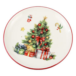 Farfurie din ceramica, 21 CM, Brad de Craciun