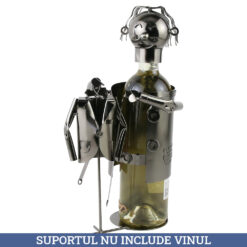 Suport sticla de vin, din metal, Croitor, 17x33 CM