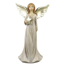 Figurina Inger din rasina aurie 13x21 CM, cu glitter