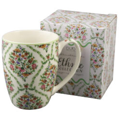 Cana portelan 360 ml "Fiori classic", in cutie decorativa