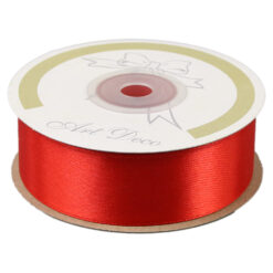 Rola panglica satin Rosu 25 mm x 25 m, Art Deco