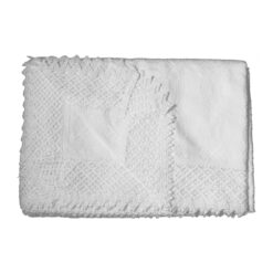 Fata de masa rustica din bumbac 220x160 CM Alb