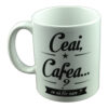 Cana ceramica Boss Mug 300 ml - "Ceai, cafea? Ce sa fie oare?"