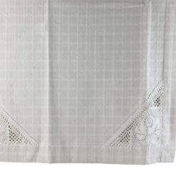 Fata de masa din bumbac 140x230 CM, cu dantela trandafir